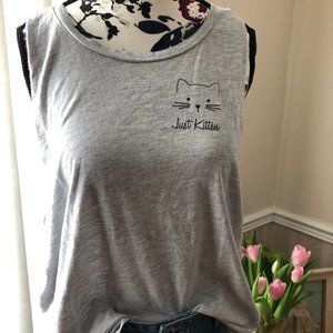 Just Kitten Sleeveless Backless Workout Top
